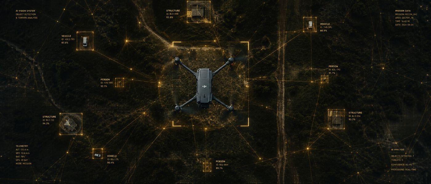 Dron DJI Matrice en operación profesional con IA — txN Academy